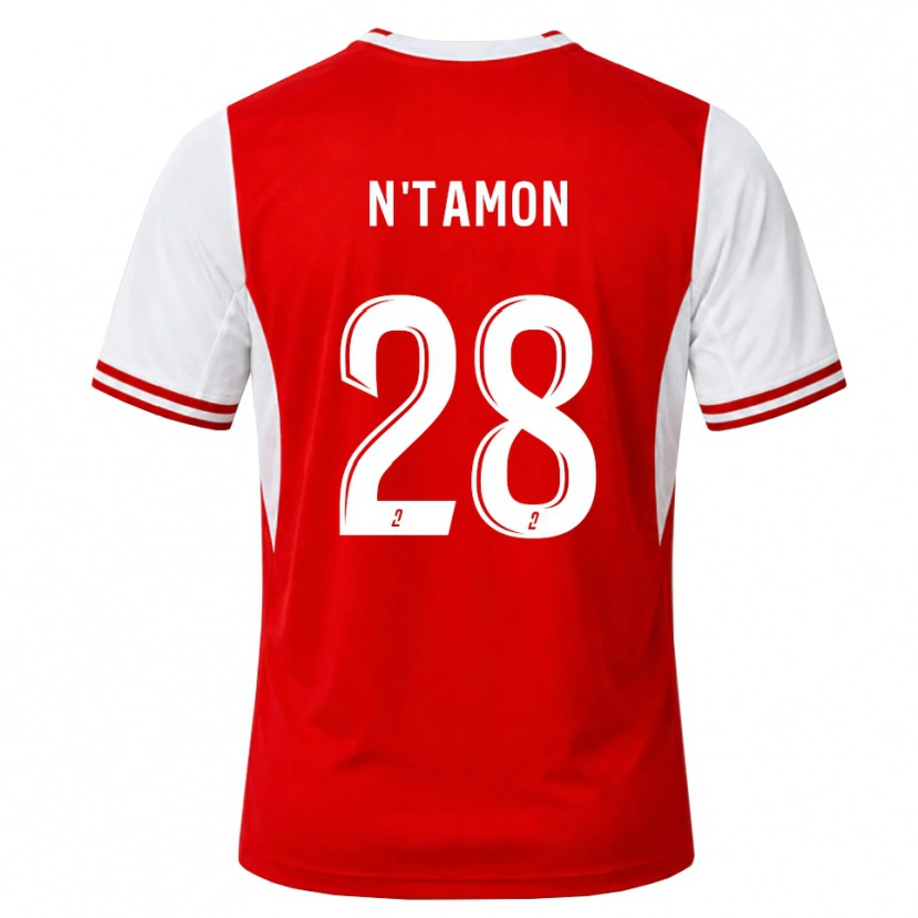 Danxen Donna Maglia Elie N'tamon #28 Rosso Bianco Kit Gara Home 2026/27 Maglietta