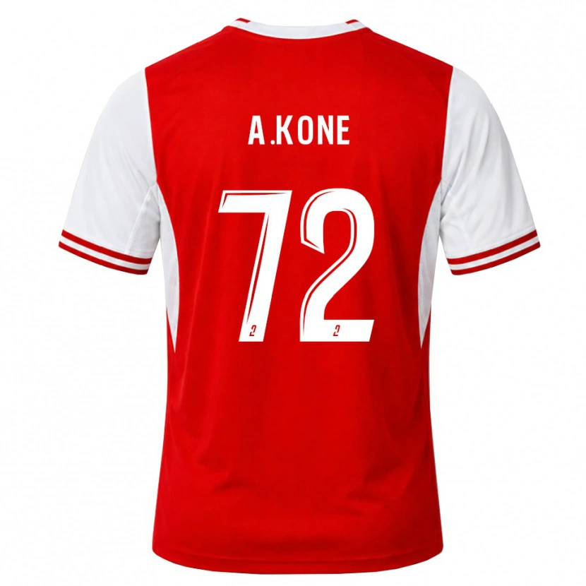 Danxen Donna Maglia Amadou Koné #72 Rosso Bianco Kit Gara Home 2026/27 Maglietta