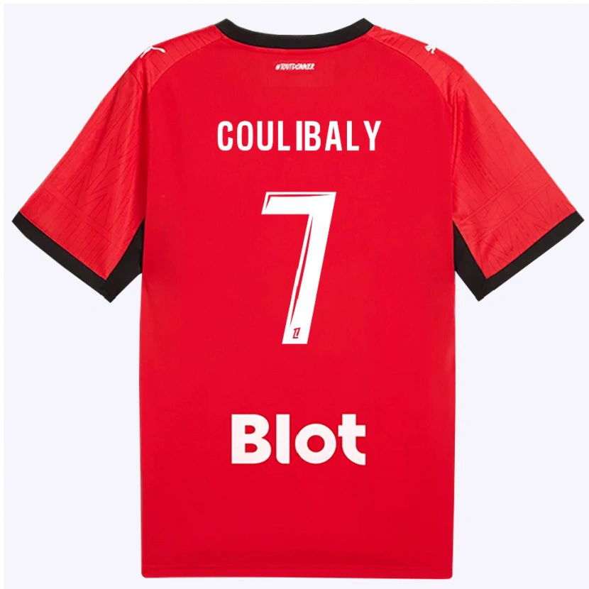 Danxen Donna Maglia Boukary Coulibaly #7 Rosso Nero Bianco Kit Gara Home 2026/27 Maglietta