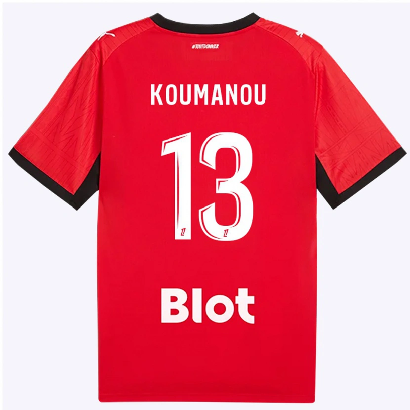 Danxen Donna Maglia Noa Koumanou #13 Rosso Nero Bianco Kit Gara Home 2026/27 Maglietta