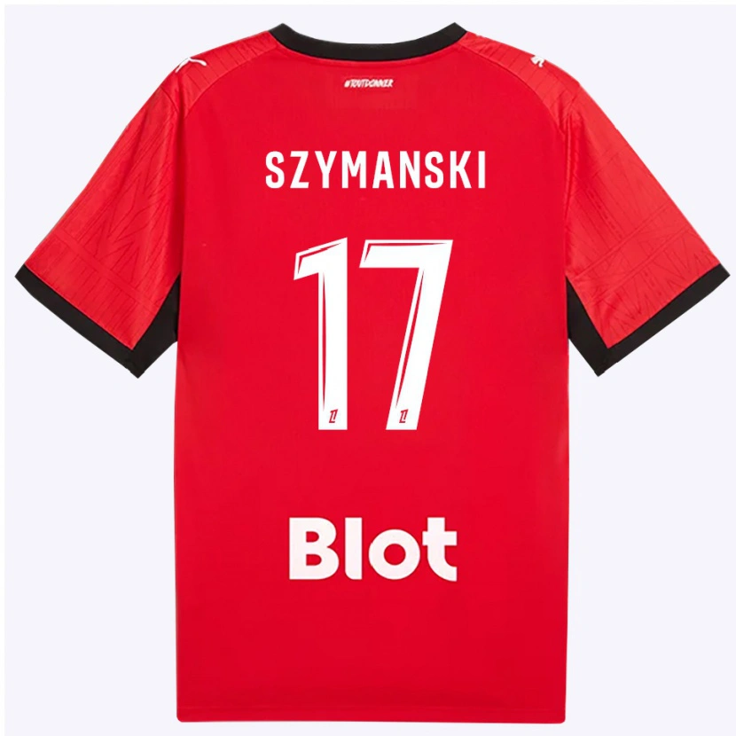 Danxen Donna Maglia Sebastian Szymanski #17 Rosso Nero Bianco Kit Gara Home 2026/27 Maglietta