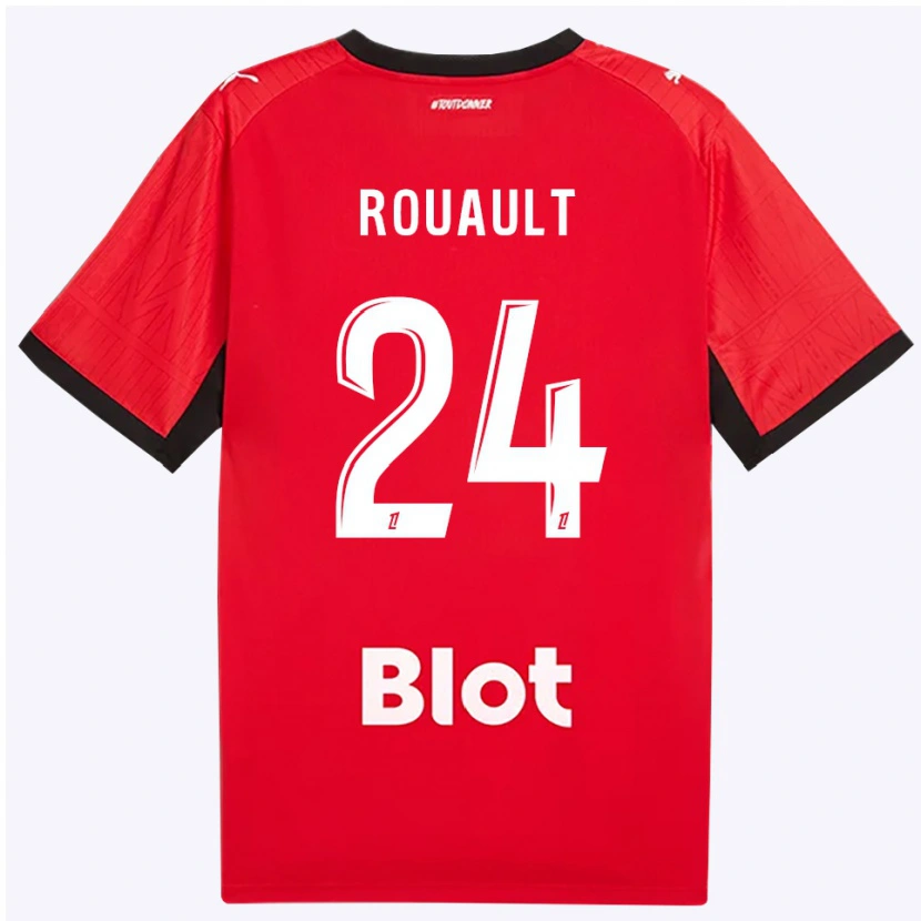 Danxen Donna Maglia Anthony Rouault #24 Rosso Nero Bianco Kit Gara Home 2026/27 Maglietta