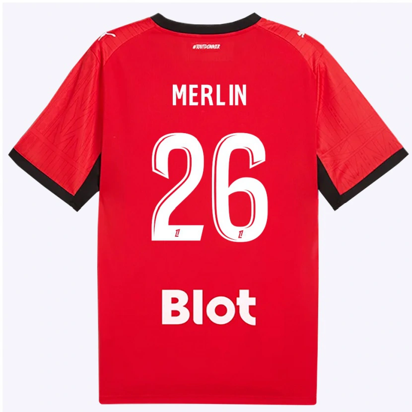 Danxen Donna Maglia Quentin Merlin #26 Rosso Nero Bianco Kit Gara Home 2026/27 Maglietta