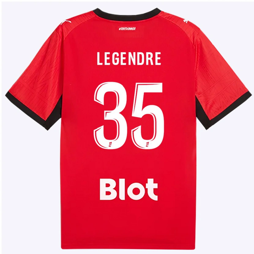Danxen Donna Maglia Elías Legendre Quiñónez #35 Rosso Nero Bianco Kit Gara Home 2026/27 Maglietta