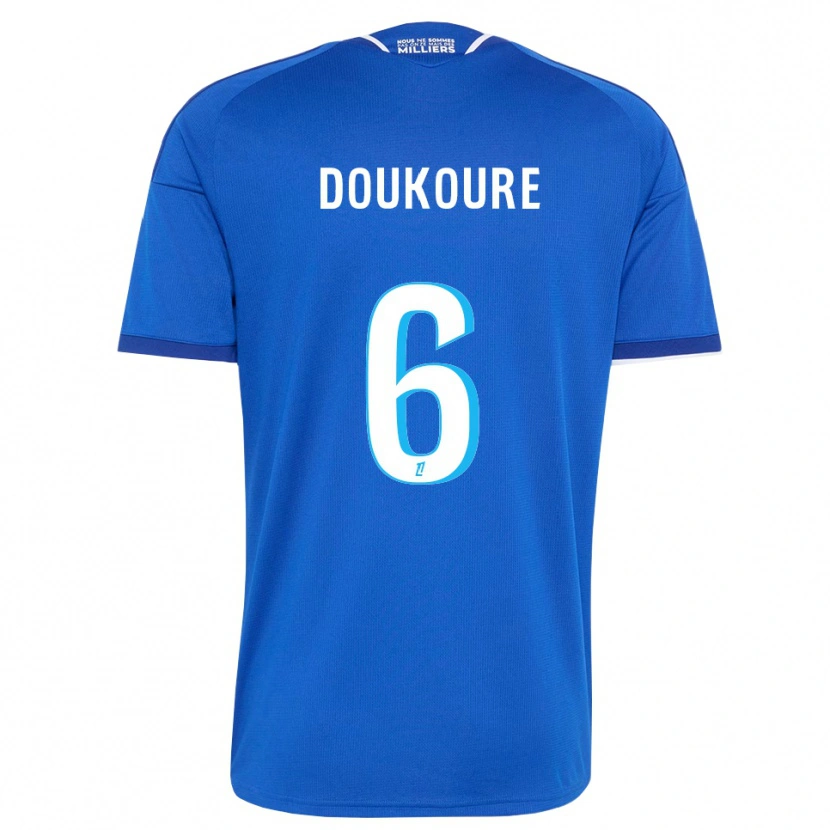 Danxen Donna Maglia Ismaël Doukouré #6 Blu Reale Bianco Kit Gara Home 2026/27 Maglietta