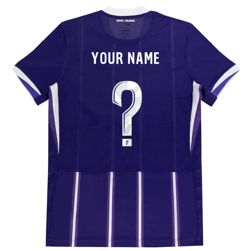 Danxen Donna Maglia Il Tuo Nome #0 Viola Bianco Kit Gara Home 2026/27 Maglietta