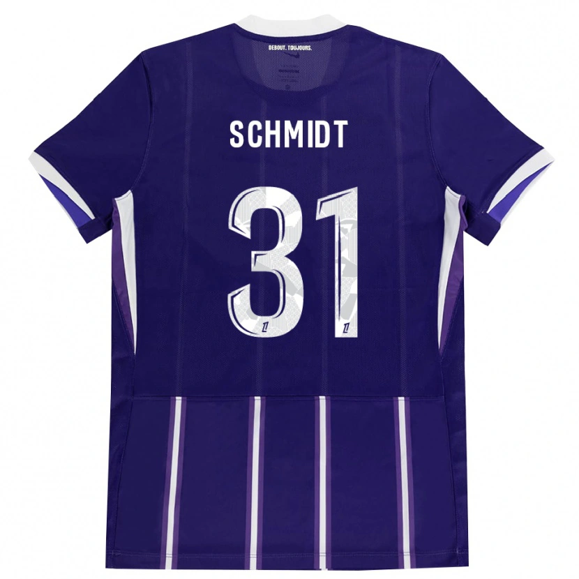 Danxen Donna Maglia Niklas Schmidt #31 Viola Bianco Kit Gara Home 2026/27 Maglietta