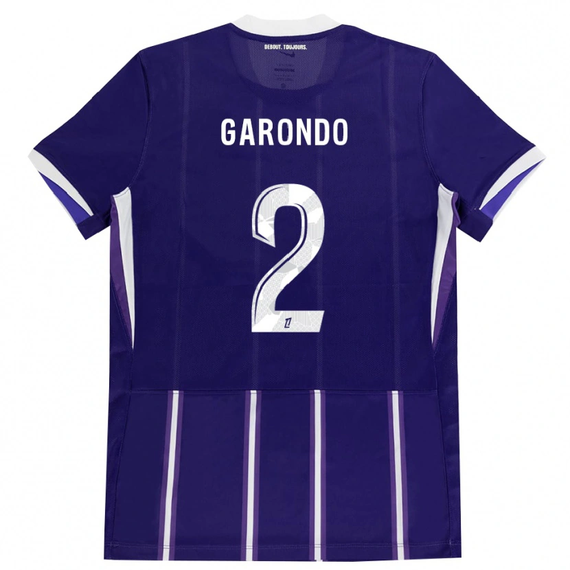 Danxen Donna Maglia Thibaud Garondo #2 Viola Bianco Kit Gara Home 2026/27 Maglietta