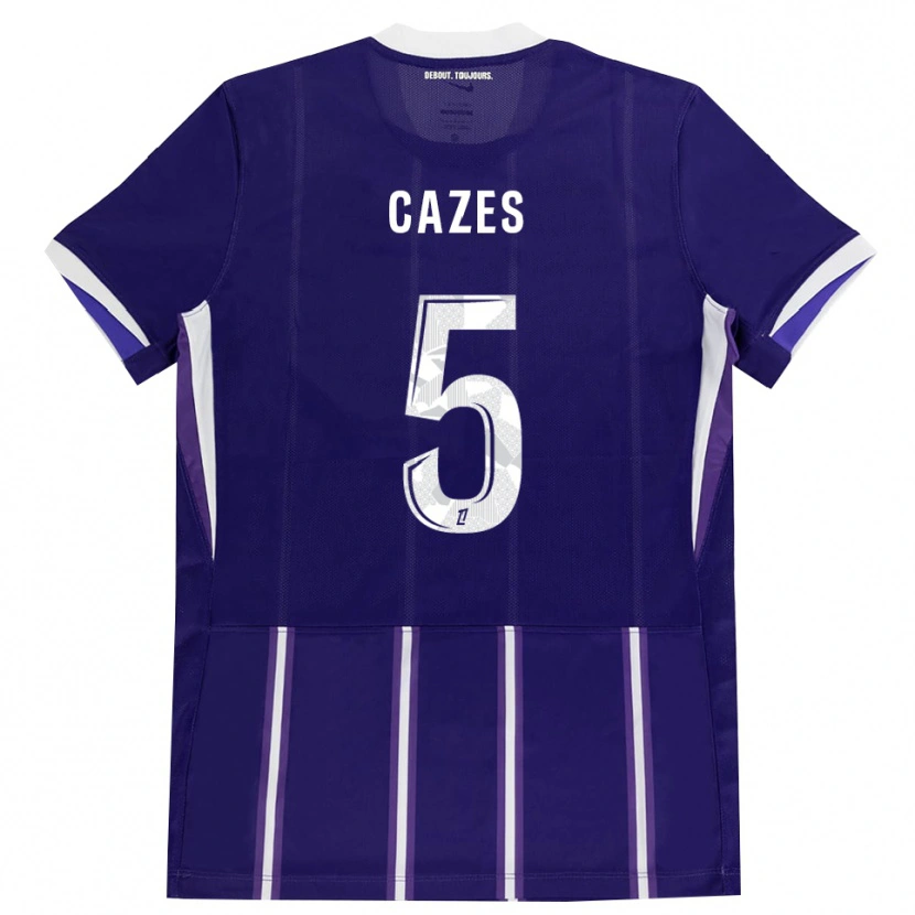 Danxen Donna Maglia Manon Cazes #5 Viola Bianco Kit Gara Home 2026/27 Maglietta