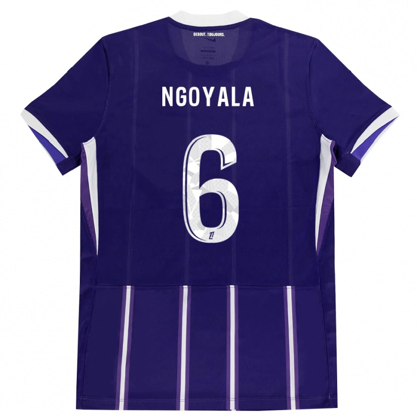 Danxen Donna Maglia Frédéric Efuele Ngoyala #6 Viola Bianco Kit Gara Home 2026/27 Maglietta