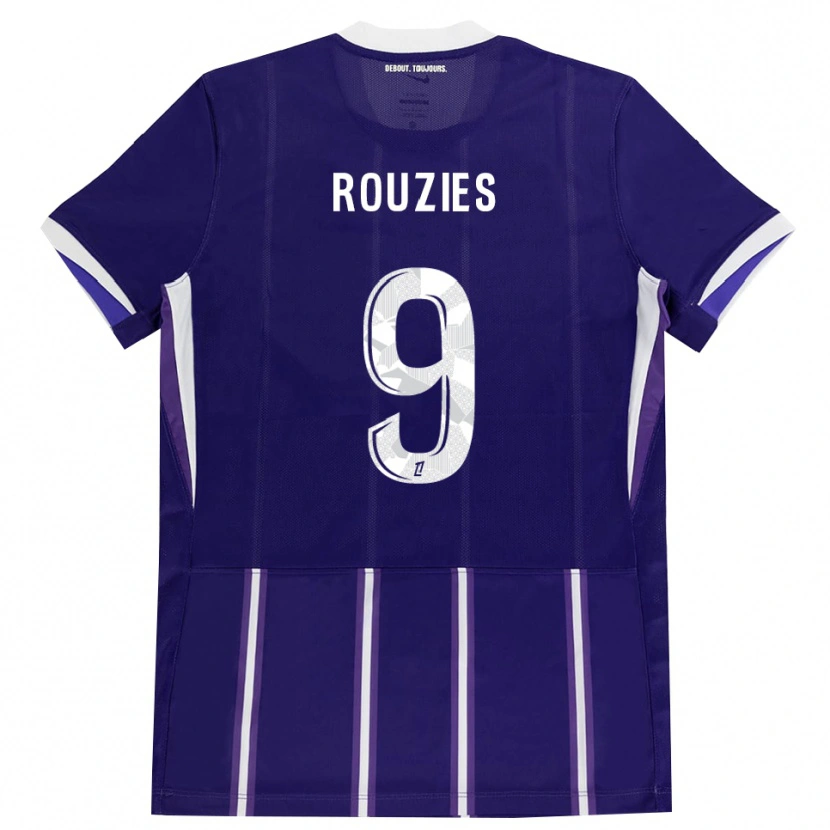 Danxen Donna Maglia Manon Rouzies #9 Viola Bianco Kit Gara Home 2026/27 Maglietta