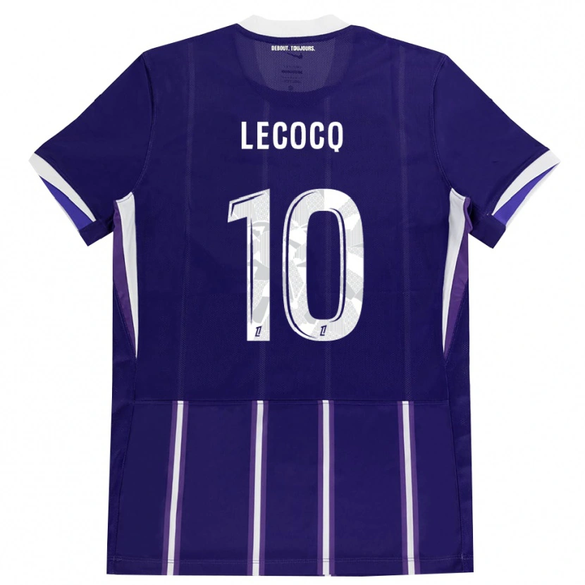 Danxen Donna Maglia Anaëlle Lecocq #10 Viola Bianco Kit Gara Home 2026/27 Maglietta