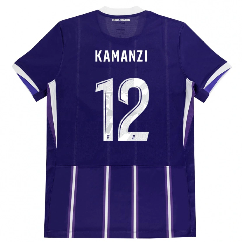 Danxen Donna Maglia Warren Kamanzi #12 Viola Bianco Kit Gara Home 2026/27 Maglietta