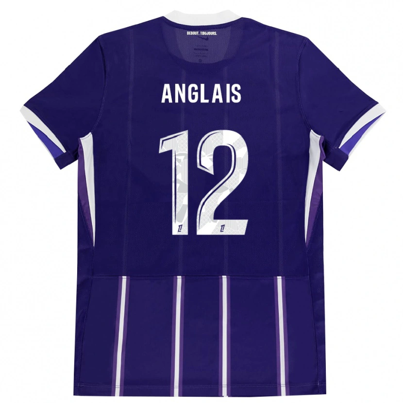 Danxen Donna Maglia Anaëlle Anglais #12 Viola Bianco Kit Gara Home 2026/27 Maglietta