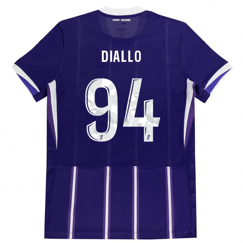 Danxen Donna Maglia Ismaïl Diallo #94 Viola Bianco Kit Gara Home 2026/27 Maglietta
