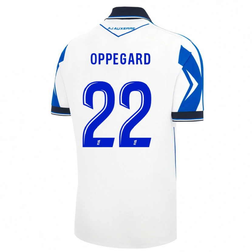 Danxen Donna Maglia Fredrik Oppegård #22 Nero Bianco Blu Kit Gara Home 2026/27 Maglietta