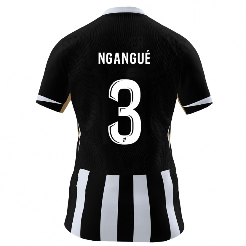 Danxen Donna Maglia Maurice Ngangué #3 Nero Blu Kit Gara Home 2026/27 Maglietta