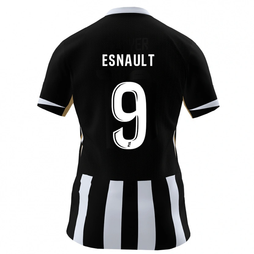 Danxen Donna Maglia Joshua Esnault #9 Nero Blu Kit Gara Home 2026/27 Maglietta