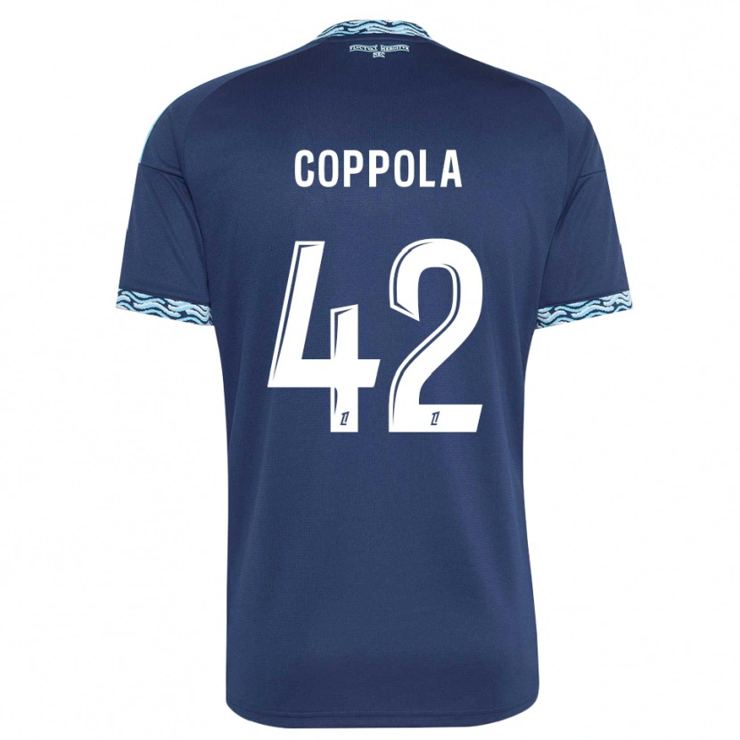 Danxen Donna Maglia Diego Coppola #42 Blu Acciaio Bianco Kit Gara Home 2026/27 Maglietta