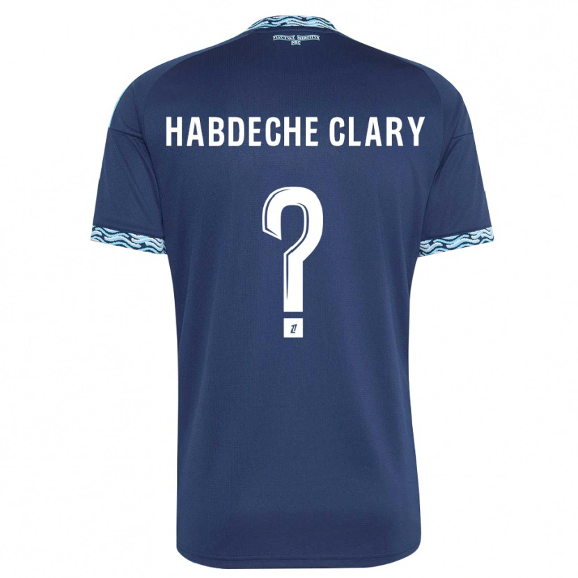 Danxen Donna Maglia Yanis Habdeche Clary #0 Blu Acciaio Bianco Kit Gara Home 2026/27 Maglietta