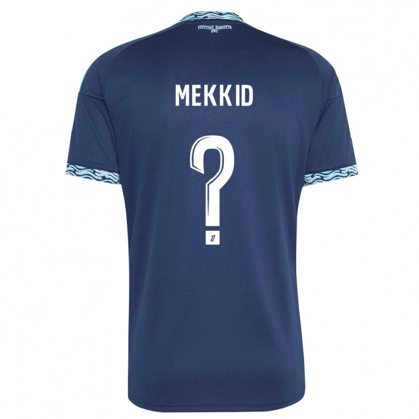 Danxen Donna Maglia Ayoub Mekkid #0 Blu Acciaio Bianco Kit Gara Home 2026/27 Maglietta