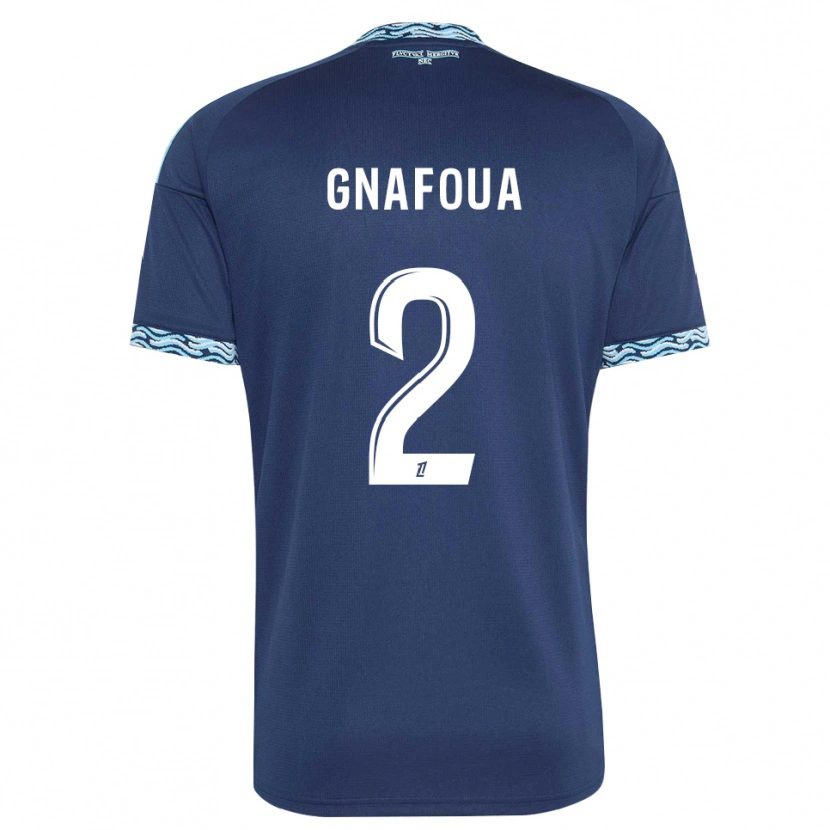 Danxen Donna Maglia Isaac Gnafoua #2 Blu Acciaio Bianco Kit Gara Home 2026/27 Maglietta