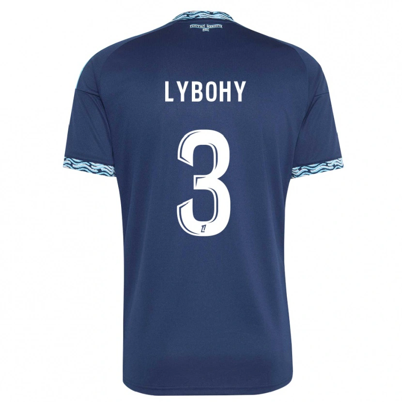 Danxen Donna Maglia Kyliann Lybohy #3 Blu Acciaio Bianco Kit Gara Home 2026/27 Maglietta