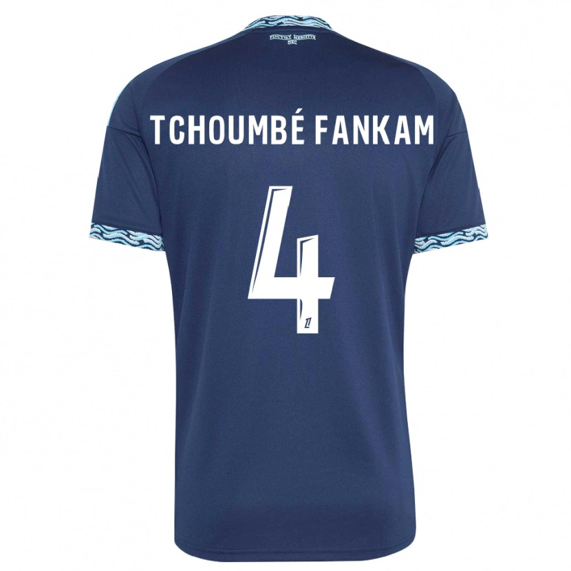 Danxen Donna Maglia Erwan Tchoumbé Fankam #4 Blu Acciaio Bianco Kit Gara Home 2026/27 Maglietta