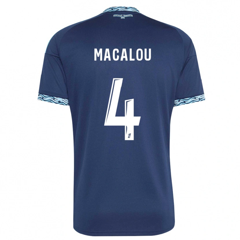 Danxen Donna Maglia Seydou Macalou #4 Blu Acciaio Bianco Kit Gara Home 2026/27 Maglietta