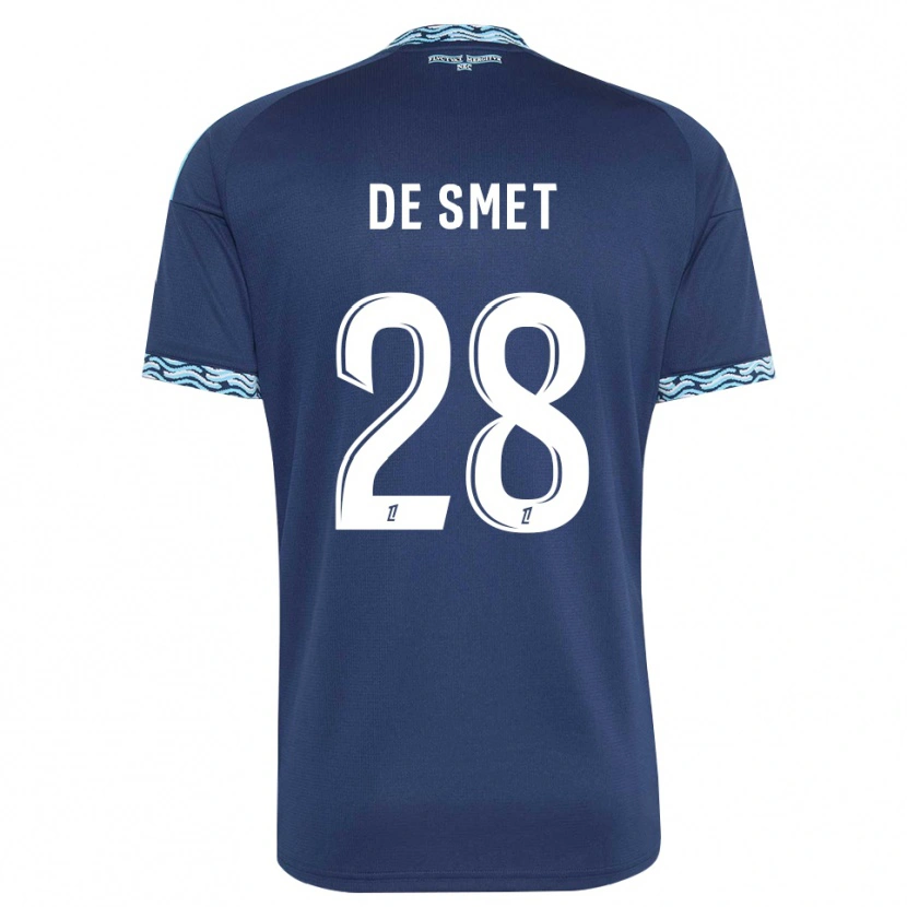 Danxen Donna Maglia Thibault De Smet #28 Blu Acciaio Bianco Kit Gara Home 2026/27 Maglietta