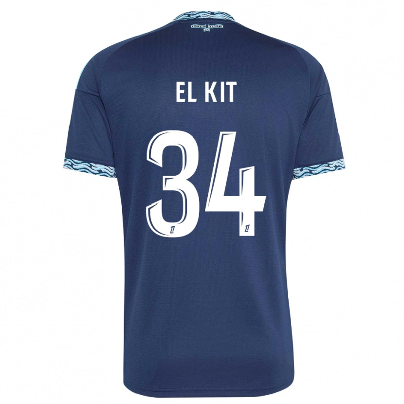 Danxen Donna Maglia Kamil El Kit #34 Blu Acciaio Bianco Kit Gara Home 2026/27 Maglietta
