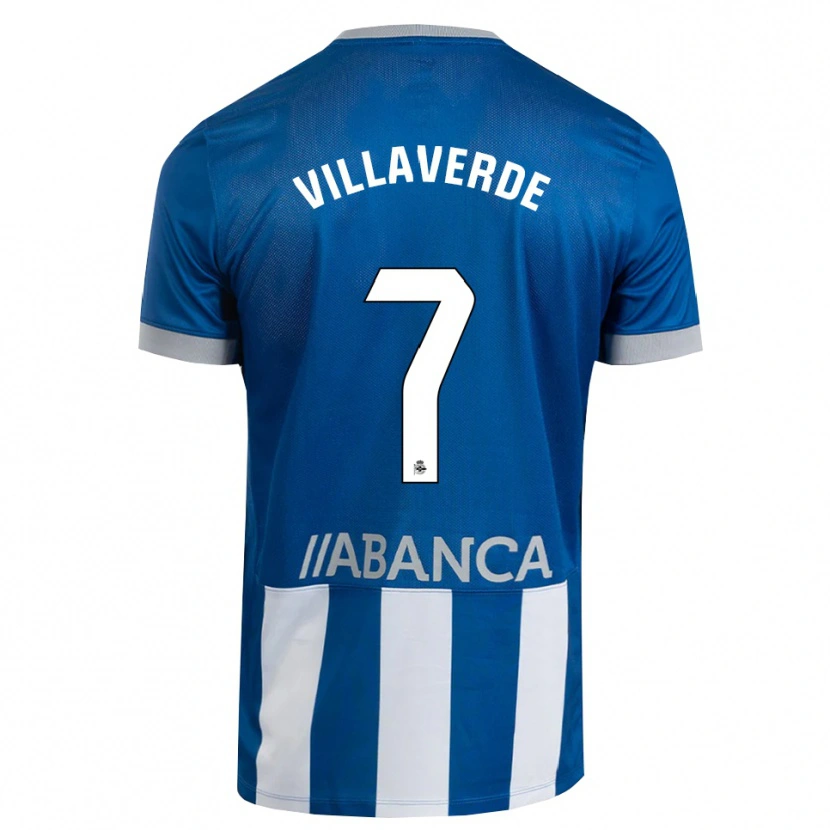 Danxen Donna Maglia Hugo Villaverde #7 Blu Grigio Bianco Kit Gara Home 2026/27 Maglietta