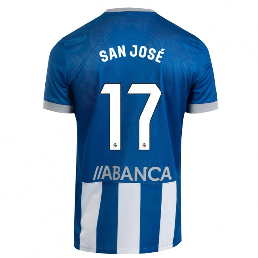 Danxen Donna Maglia Koke San José #17 Blu Grigio Bianco Kit Gara Home 2026/27 Maglietta