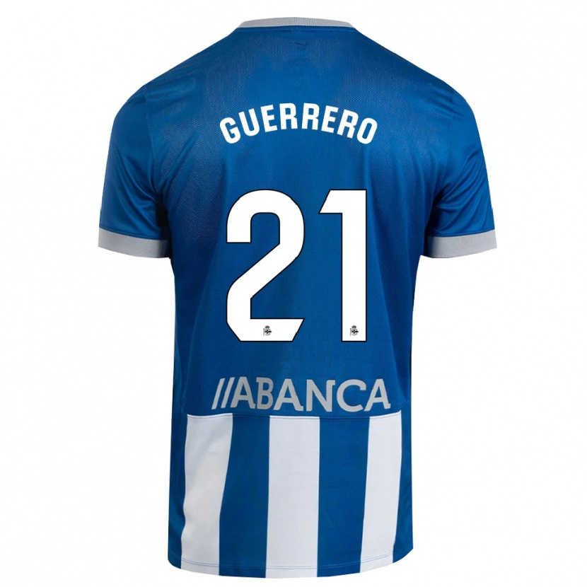 Danxen Donna Maglia Adrián Guerrero #21 Blu Grigio Bianco Kit Gara Home 2026/27 Maglietta