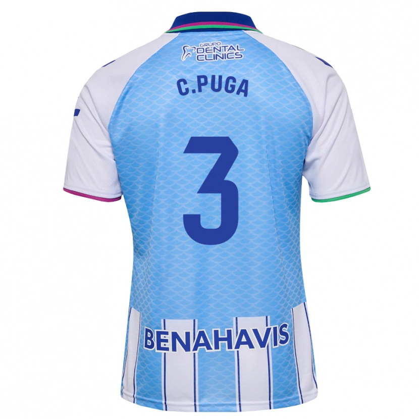 Danxen Donna Maglia Carlos Puga #3 Blu Cielo Profondo Bianco Kit Gara Home 2026/27 Maglietta