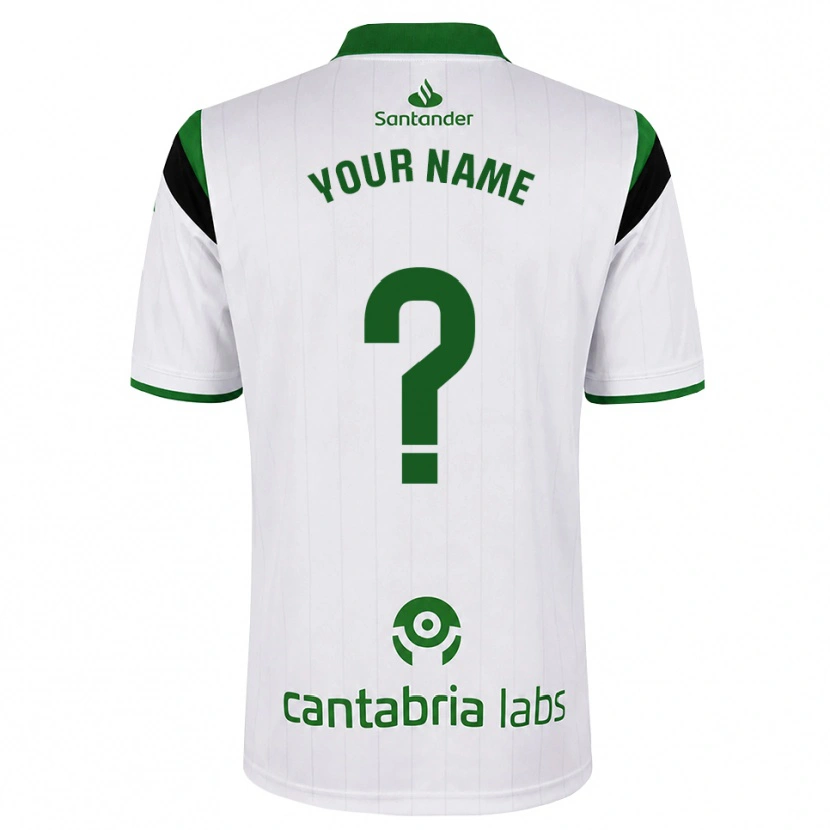 Danxen Donna Maglia Il Tuo Nome #0 Bianco Verde Nero Kit Gara Home 2026/27 Maglietta