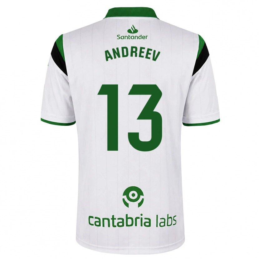Danxen Donna Maglia Plamen Andreev #13 Bianco Verde Nero Kit Gara Home 2026/27 Maglietta