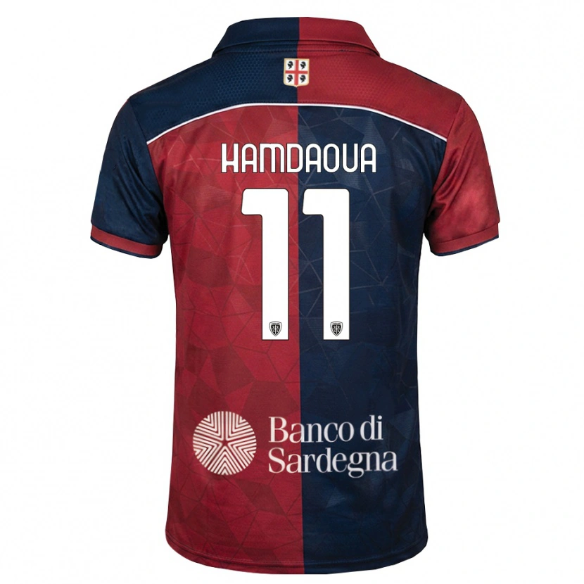 Danxen Donna Maglia Noham Hamdaoua #11 Borgogna Blu Reale Kit Gara Home 2026/27 Maglietta