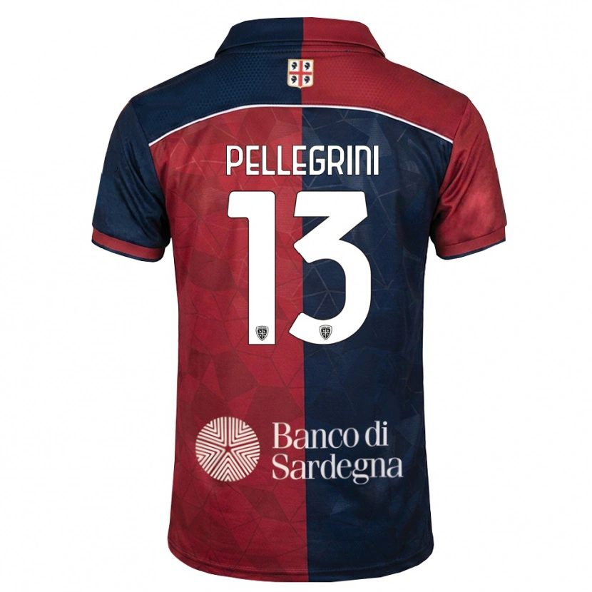 Danxen Donna Maglia Nicolò Pellegrini #13 Borgogna Blu Reale Kit Gara Home 2026/27 Maglietta