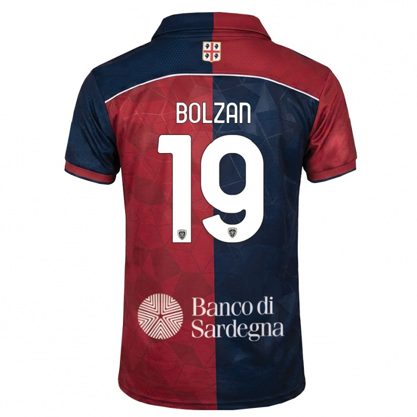 Danxen Donna Maglia Alessandro Bolzan #19 Borgogna Blu Reale Kit Gara Home 2026/27 Maglietta