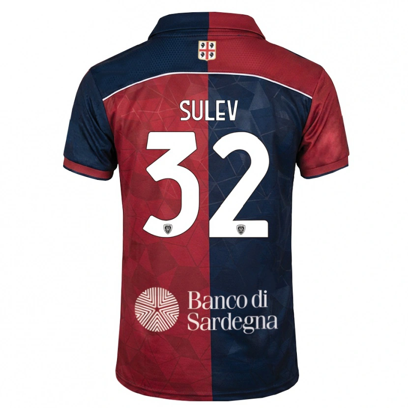 Danxen Donna Maglia Ivan Sulev #32 Borgogna Blu Reale Kit Gara Home 2026/27 Maglietta