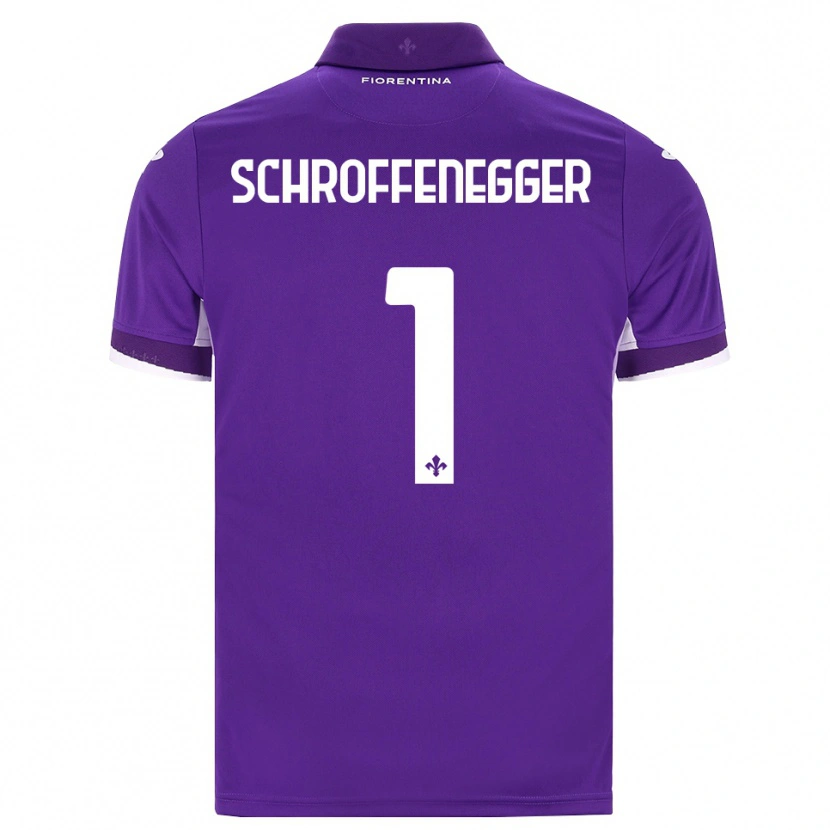 Danxen Donna Maglia Katja Schroffenegger #1 Viola Bianco Rosa Kit Gara Home 2026/27 Maglietta