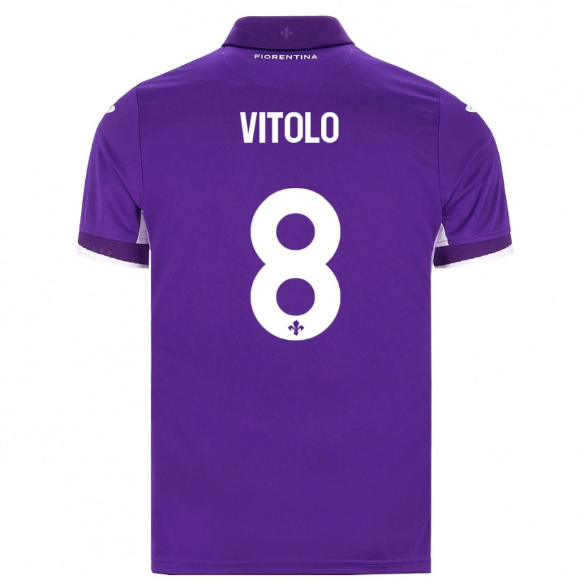 Danxen Donna Maglia Federico Vitolo #8 Viola Bianco Rosa Kit Gara Home 2026/27 Maglietta