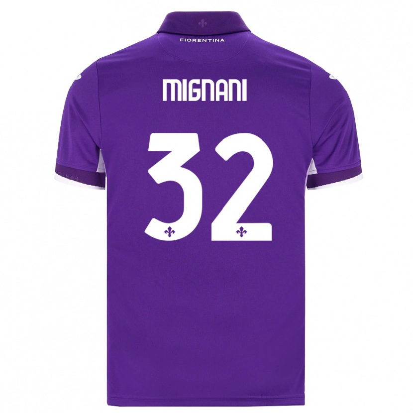Danxen Donna Maglia Carlo Mignani #32 Viola Bianco Rosa Kit Gara Home 2026/27 Maglietta