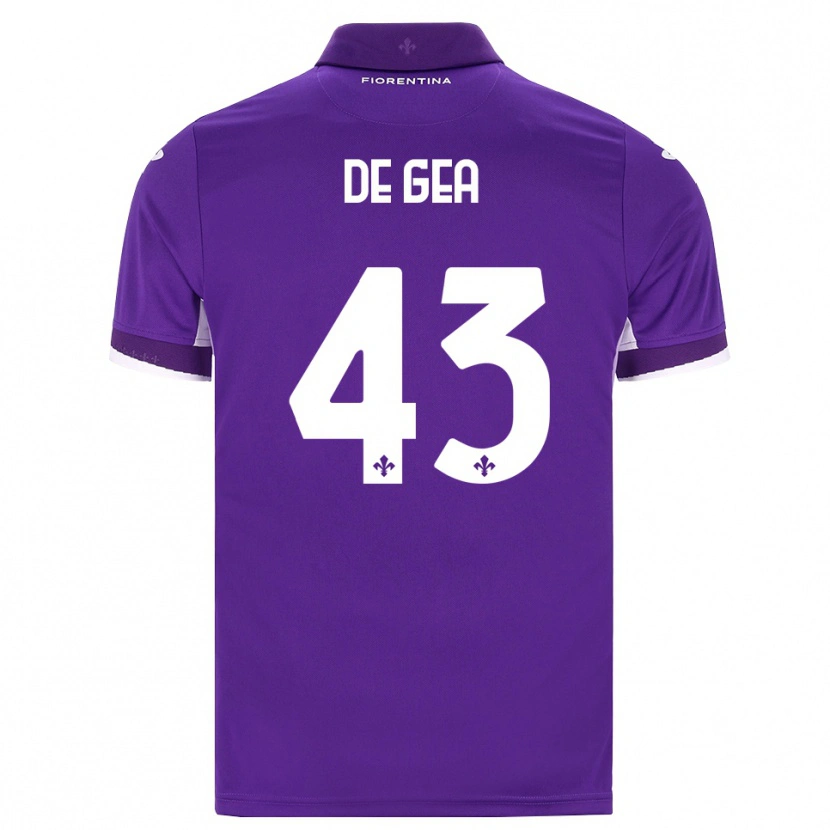 Danxen Donna Maglia David De Gea #43 Viola Bianco Rosa Kit Gara Home 2026/27 Maglietta