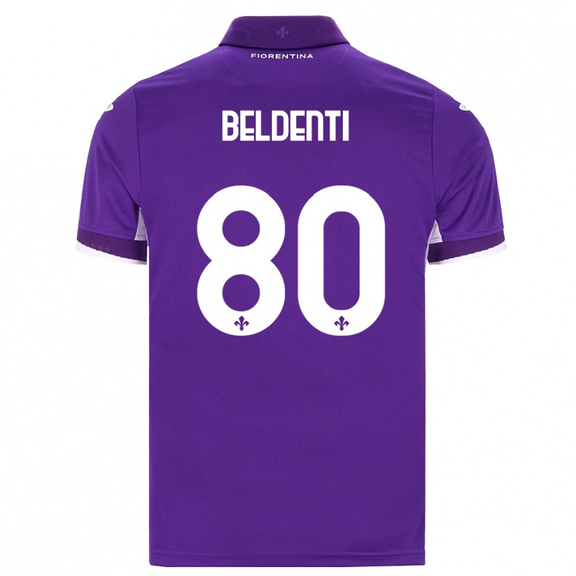 Danxen Donna Maglia Dennis Beldenti #80 Viola Bianco Rosa Kit Gara Home 2026/27 Maglietta