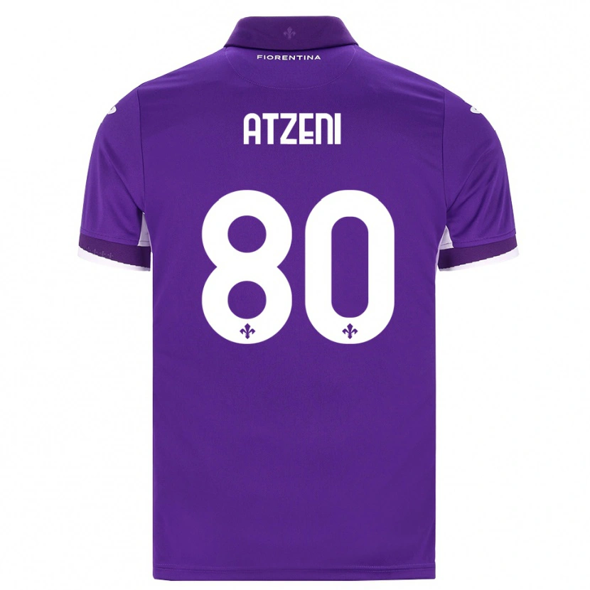 Danxen Donna Maglia Davide Atzeni #80 Viola Bianco Rosa Kit Gara Home 2026/27 Maglietta