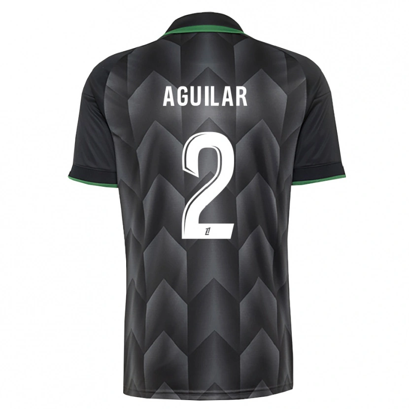 Danxen Donna Maglia Ruben Aguilar #2 Verde Bianco Nero Kit Gara Away 2026/27 Maglietta