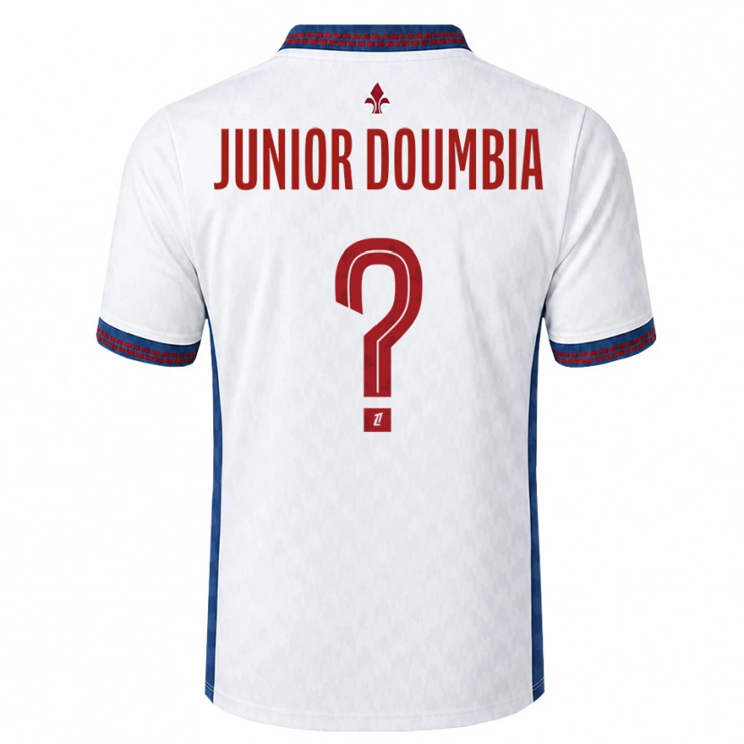 Danxen Donna Maglia Samba Junior Doumbia #0 Rosso Bianco Blu Kit Gara Away 2026/27 Maglietta