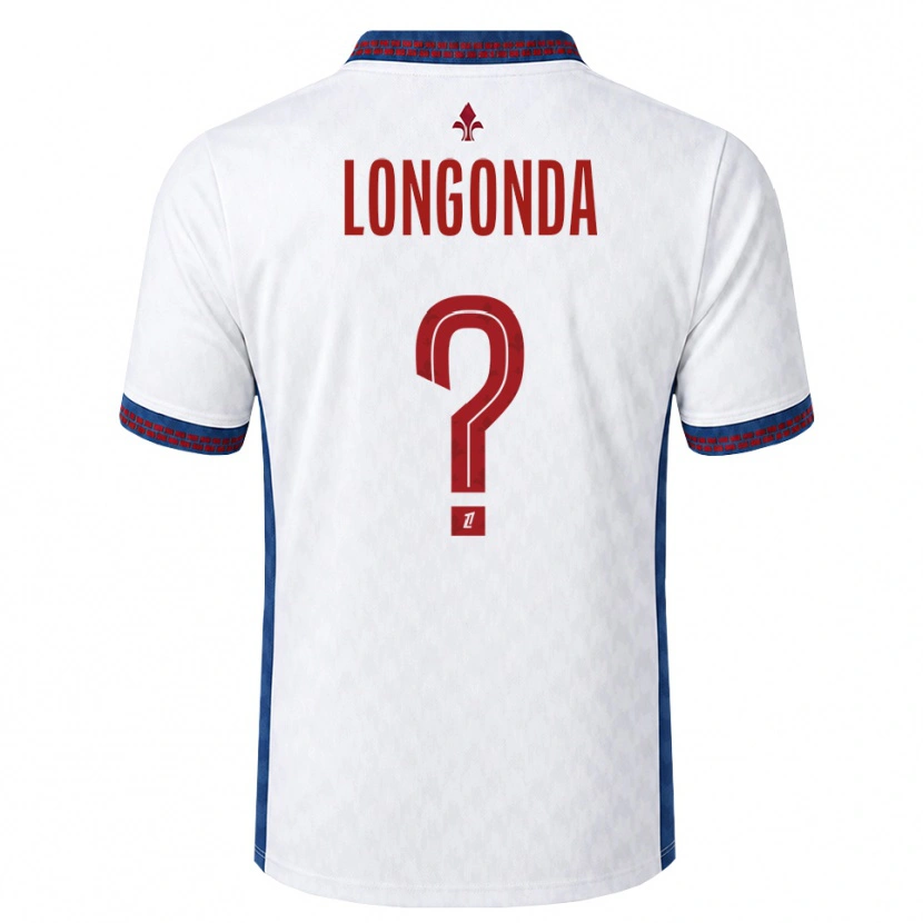 Danxen Donna Maglia Jean-Pierre Longonda #0 Rosso Bianco Blu Kit Gara Away 2026/27 Maglietta